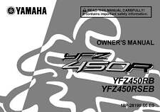Libro manual del dueño de Yamaha YFZ450R 2012 edición especial (YFZ450RSEB), usado segunda mano  Embacar hacia Argentina