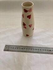 Used, Emma Bridgewater Small Pink Hearts Milk Bottle Vase, 15cm tall, used but VGC for sale  WINDSOR