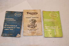 Triumph owners handbooks for sale  Bellingham