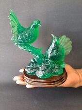 Estatuilla de pájaros de color jade verde figura decorativa para el hogar regalo segunda mano  Embacar hacia Argentina