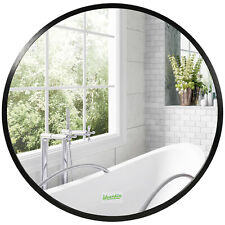 kleankin Round Bathroom Mirror, Modern Wall Mirror Aluminium Frame, Refurbished for sale  Shipping to South Africa