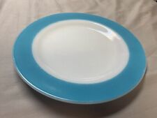 Prato de jantar vintage Pyrex azul e branco 10” vidro leitoso turquesa azul-petróleo aquático MCM comprar usado  Enviando para Brazil