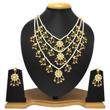 Indyjskie damskie perły kundan kolczyki bollywood moda pakistański zestaw biżuterii na sprzedaż  Wysyłka do Poland