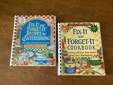 Juego de libros de cocina Fix-It and Forget-It 2 entretenidos en espiral de cocción lenta, usado segunda mano  Embacar hacia Argentina