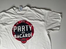 Usado, En caso de fiesta Añadir Bacardi Mangas Cortas Camiseta Ron XL Blanco Logotipo Publicitario segunda mano  Embacar hacia Argentina