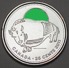 Używany, Canada 2011 25 cents Coloured Bison Nice UNC from roll - BU Canadian Quarter  na sprzedaż  Wysyłka do Poland