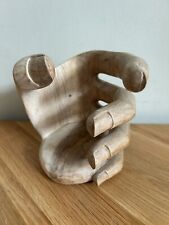 Used, Vintage Hand Carved Solid Wooden Hand / Fingers Design Plant Pot for sale  Shipping to South Africa
