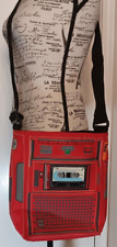 Bolsa tote de ombro pacote vermelha vintage cassete boombox 12x10 retrô streetwear comprar usado  Enviando para Brazil