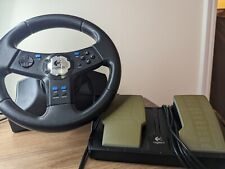 Logitech steering wheel & foot pedals rally vibration ps2 for sale  Shipping to South Africa