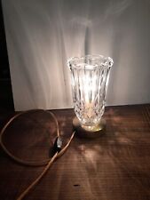 Accent Upright Crystal Lamp With Gold Tone Base, 7 1/2" Tall ,   Switch On Cord. for sale  Shipping to South Africa