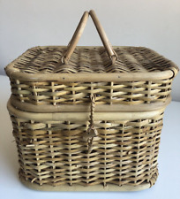 Wicker lidded basket for sale  Shipping to Ireland