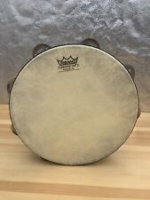 Remo Fiberskyn 3 Tambourine Black 10" Drum Double Row - White for sale  Shipping to South Africa