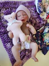 (Boo-Boo) Mini boneca de arte de bebê de silicone corpo inteiro feita à mão 7" (menina)  comprar usado  Enviando para Brazil