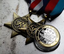 Juego de medallas conmemorativas de monedas y estrellas de campaña 80 aniversario de D-DAY LANDINGS segunda mano  Embacar hacia Argentina