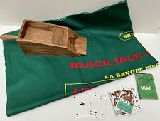 Blackjack felt wooden for sale  Shipping to Ireland