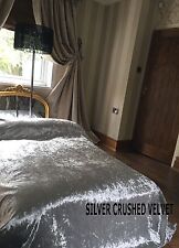 Silver crushed velvet for sale  BRADFORD