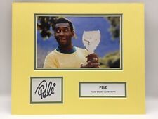 RARO Pelé Brasil Copa do Mundo Exibição de Foto Assinada + Certificado de Autógrafo + Prova 1970, usado comprar usado  Enviando para Brazil