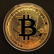 Physical Bitcoin Commemorative Coin Plated Gold Color Collection Collectible NEW for sale  Shipping to South Africa