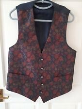 Colourful Floral Pattern Waistcoat Vintage Top Man Made in England  Size S 36" for sale  Shipping to South Africa