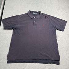 Polo Ralph Lauren Polo Shirt Mens 1XB XB Big Blue Solid Cotton Golf Rugby Pony for sale  Shipping to South Africa