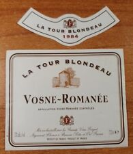 Etiquette vin vosne d'occasion  Montigny-le-Bretonneux