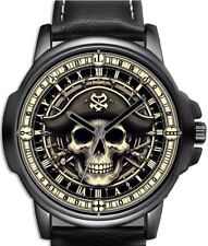Lindo relógio de pulso elegante exclusivo caveira pirata comprar usado  Enviando para Brazil