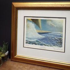 Sailing Boat Wall Art Limited Edition Print Signed Framed Yacht Painting Bennett, used for sale  Shipping to South Africa