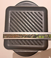Used, Le Creuset Cast Iron Square 24 cm Grill Pan Griddle Plate Skillet 2 Handles for sale  Shipping to South Africa