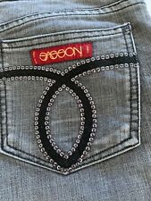 Sassoon Womens Jeans Ooh La La Skinny Leg Shuffle Size 14 Cotton Blend Faded Bl for sale  Shipping to South Africa