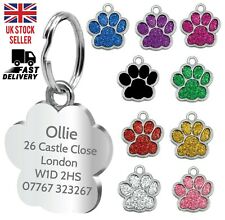 Engraved Dog Tag Personalised ID Tags Name Disc Pet Cat Tags Animal Cat Collar  for sale  WOLVERHAMPTON