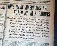 SANTA ISABEL MASSACRE Pancho Villa Culprit? Jornal antigo Chihua México 1916, usado comprar usado  Enviando para Brazil