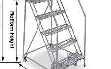 7 step rolling ladder for sale  San Mateo