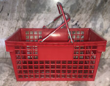 Cesta de compras de plástico vermelho mercado supermercado suprimentos de loja de varejo-usado-17”Lx12”W comprar usado  Enviando para Brazil