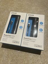 Used, TWO PACK ! ANKER 2-Port USB-A Portable Battery mini Power Bank Powercore 5000mAh for sale  Shipping to South Africa