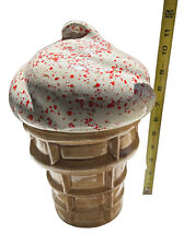 Sorvete vintage com cone de waffle frasco de biscoito morango chocolate fofo! comprar usado  Enviando para Brazil