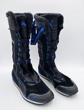 Botas de invierno altas para mujer Puma Kami 349908 negras azul gamuza acolchadas talla 9 segunda mano  Embacar hacia Argentina