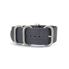 5-Ring Grey Ballistic Nylon ZULU / G10 NATO Watch Strap (316L Steel, 20mm, 22mm) for sale  Shipping to South Africa