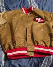 Vintage NFL San Francisco 49ers Jacket Size XL Gold Satin Starter Pro Line for sale  Clovis