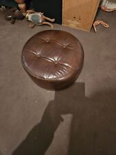Leather pouffe used for sale  ANDOVER