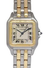Relógio feminino Cartier Panthere tamanho médio 2 fileiras ouro amarelo 18k/aço 27 mm 110000R comprar usado  Enviando para Brazil
