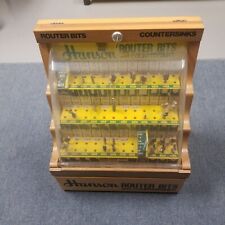 Vitrine vintage Hanson Router Bits loja de ferragens com chave e diversos Bits comprar usado  Enviando para Brazil