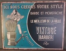 Plaque barbier vintage d'occasion  Mareuil-Caubert