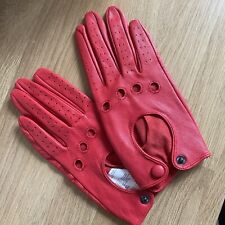 Red leather gloves for sale  PRESTON