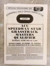 Cornwall grasstrack programme for sale  ASHFORD
