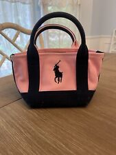 Mini bolsa tote vintage polo Ralph Lauren Big Pony azul marinho, usado comprar usado  Enviando para Brazil