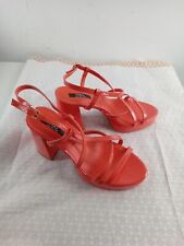 Shoes orange patent for sale  MILTON KEYNES