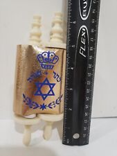 vintage Jewish Judaica mini replica Miniature Torah Scroll on paper, used for sale  Shipping to South Africa