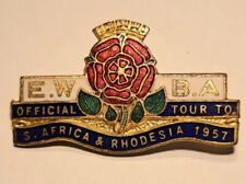 1957 RHODESIA & SOUTH AFRICA EWBA ENGLISH WOMEN'S BOWLING ASSOCIATION TOUR BADGE for sale  Shipping to South Africa