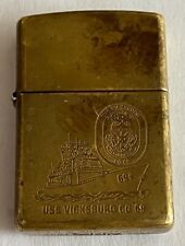 Vintage 1932-1992 Solid Brass Zippo "USS Vicksburg CG 69" with Matching Insert for sale  Pembroke Pines