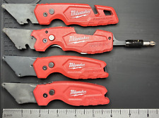 Lote de 4 facas utilitárias Milwaukee Fastback usadas cortadores de caixa comprar usado  Enviando para Brazil